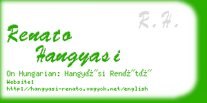 renato hangyasi business card